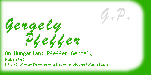 gergely pfeffer business card